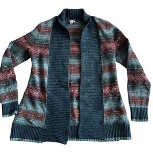 L.L. Bean colourful knit cardigan